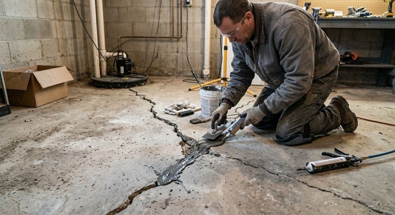 Cracked Basement Floor Repair in Longmont, CO