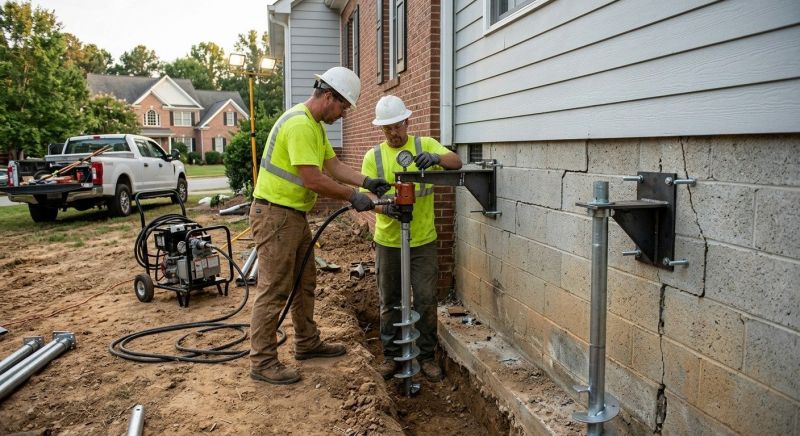 Helical Piers Installation in Longmont, CO