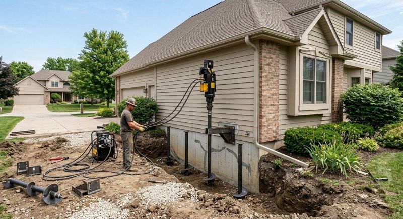 Helical Piers Installation in Longmont, CO